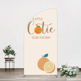 Lofaris Cutie On The Way Baby Shower Party Half Moon Arch Backdrop